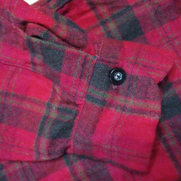 Pendleton Vintage Virgin Wool Men's Board Shirt Red, Green & Black Plaid Size M - Picture 5 of 8